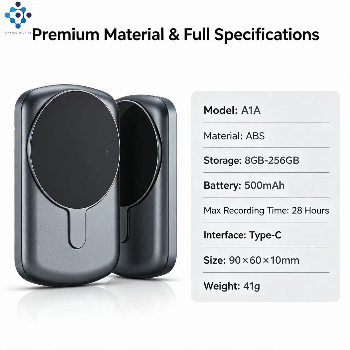 A1A Ai Note Taker Smart AI Voice Recorder
