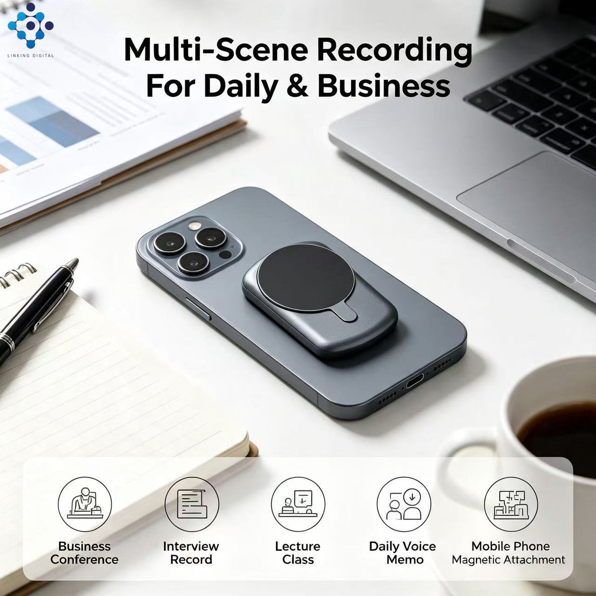 A1A Ai Note Taker Smart AI Voice Recorder