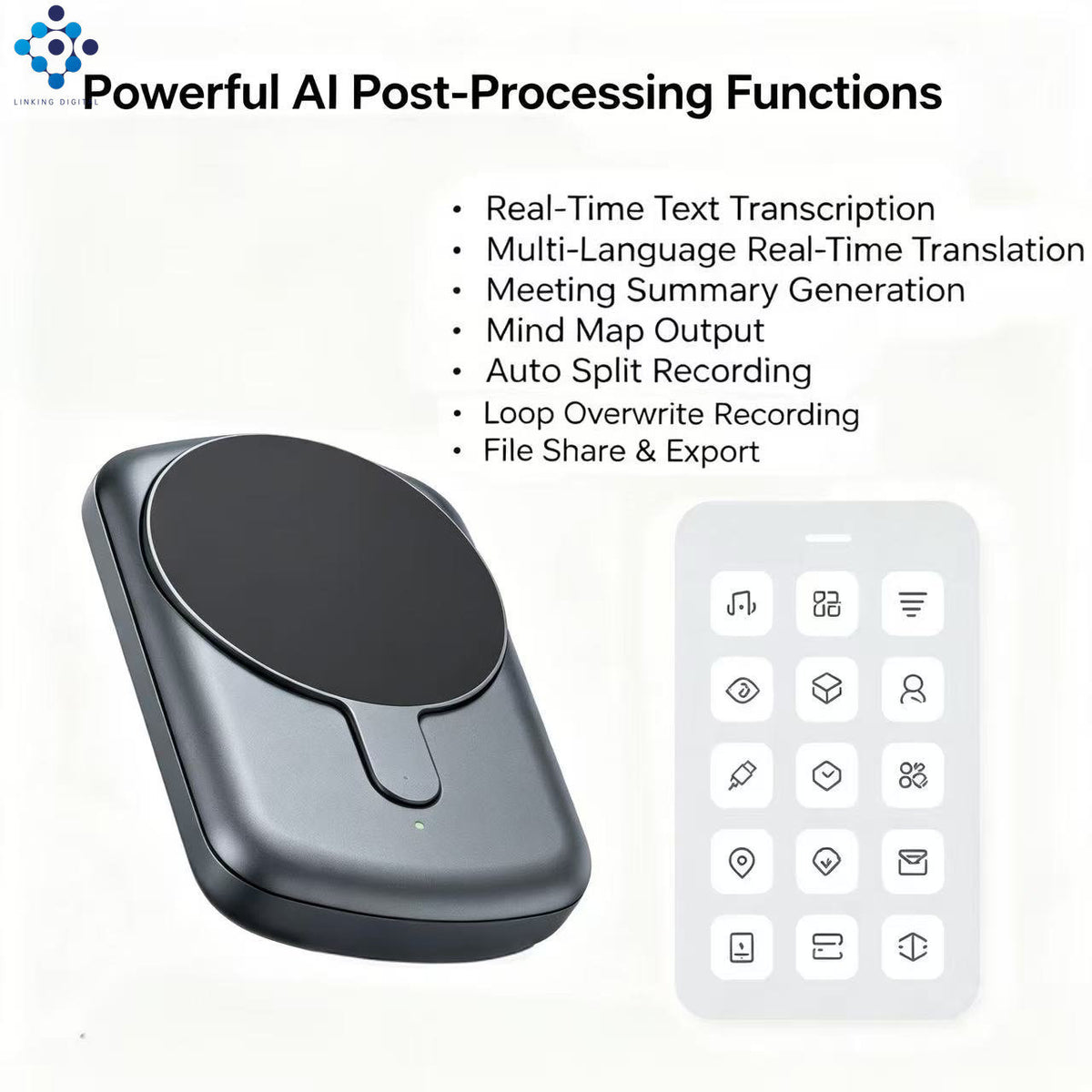 A1A Ai Note Taker Smart AI Voice Recorder