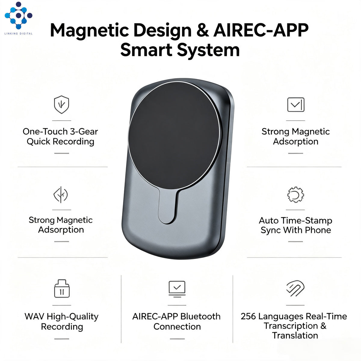 A1A Ai Note Taker Smart AI Voice Recorder