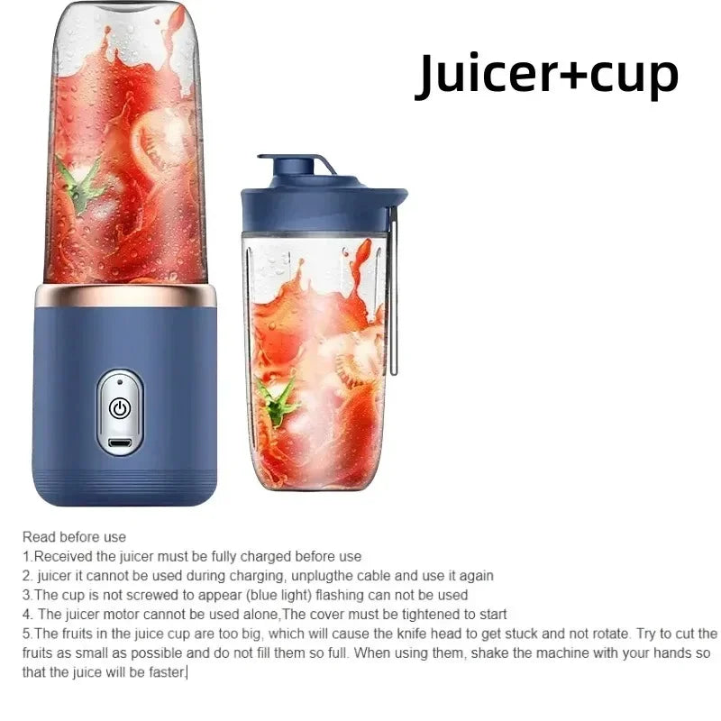 Portable USB Blender – 400ml Rechargeable Smoothie & Juice Maker